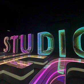 sign that reads "studio"