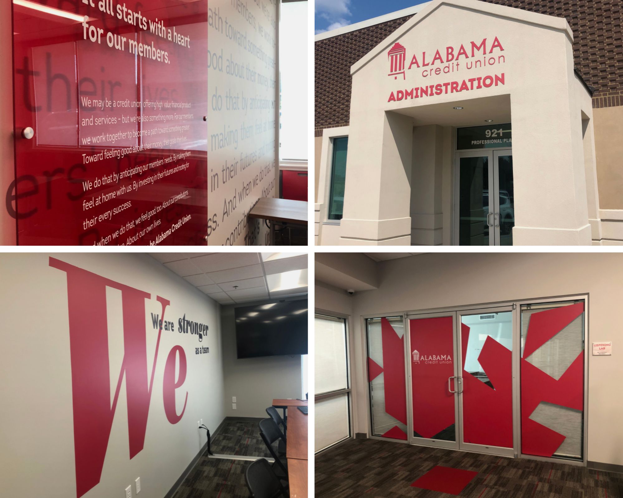 custom signs for Alabama Credit Union
