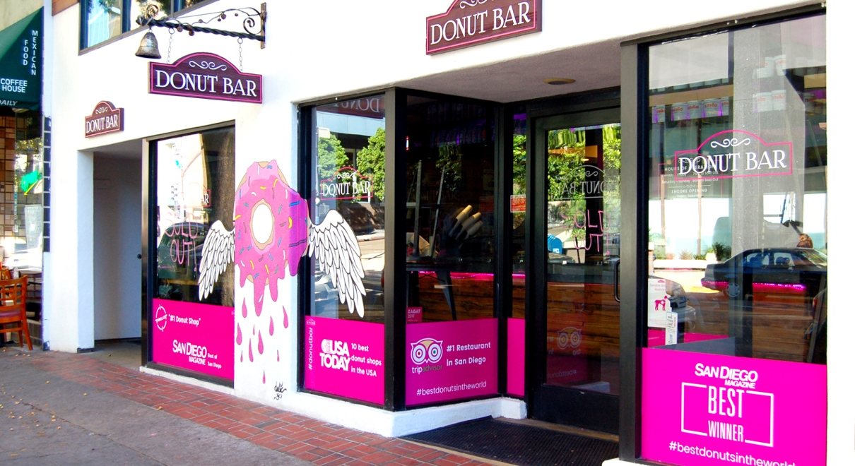 Donut Bar Storefront Signage
