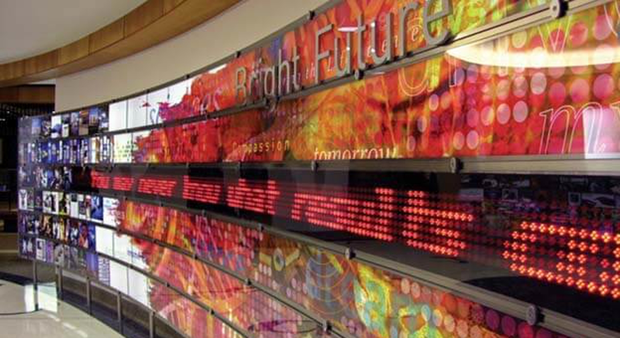 Dimensional letter LED wall