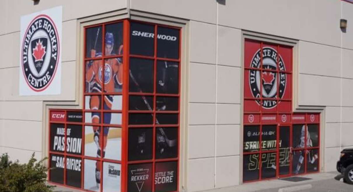 Outside view of a window graphic