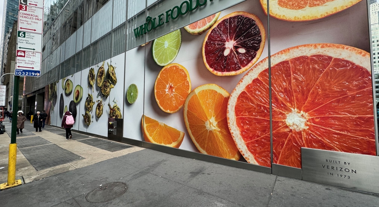 FASTSIGNS of Manhattan, NY - Penn Station Whole Foods Window Graphic Project