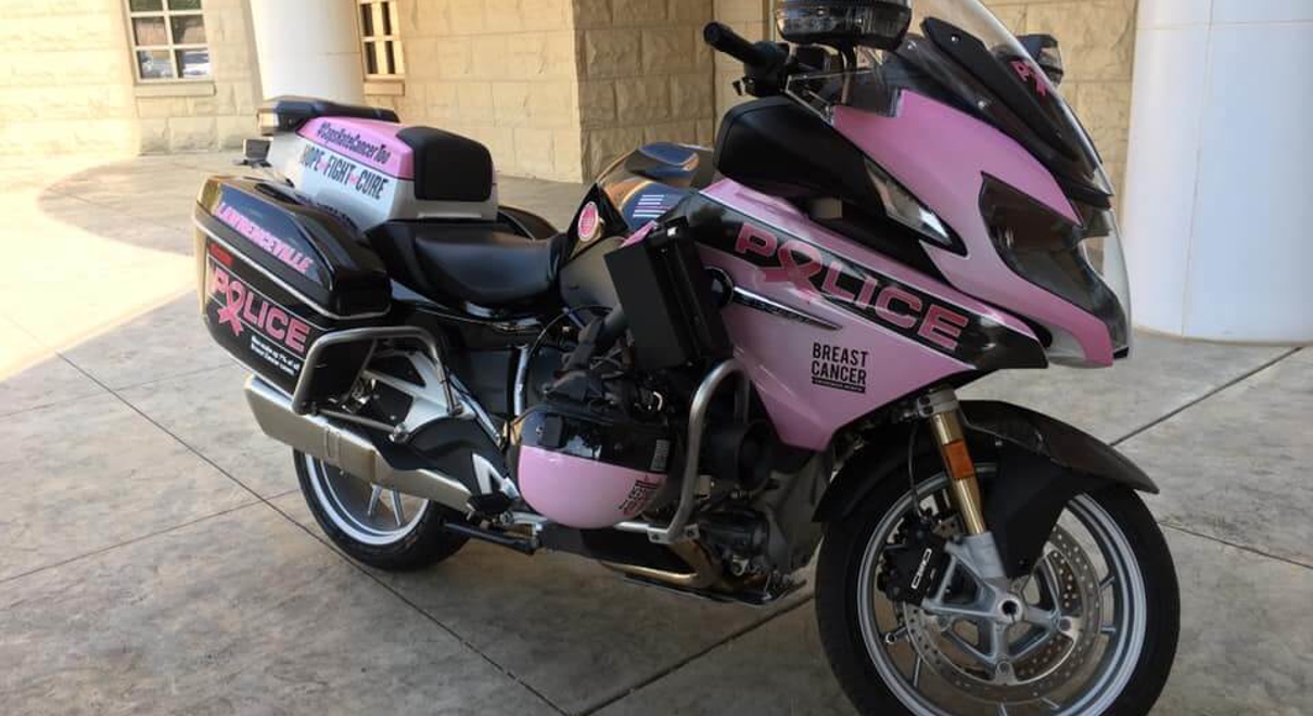 Breast cancer awareness motorcycle