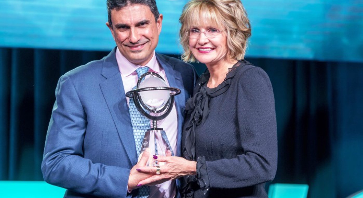 Franchise owners with award