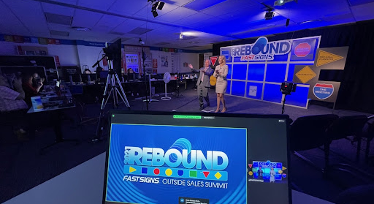 Sales Summit filming in studio