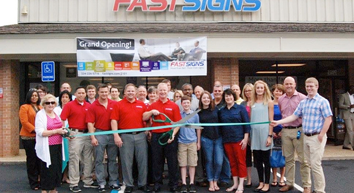 Fastsigns center ribbon cutting ceremony