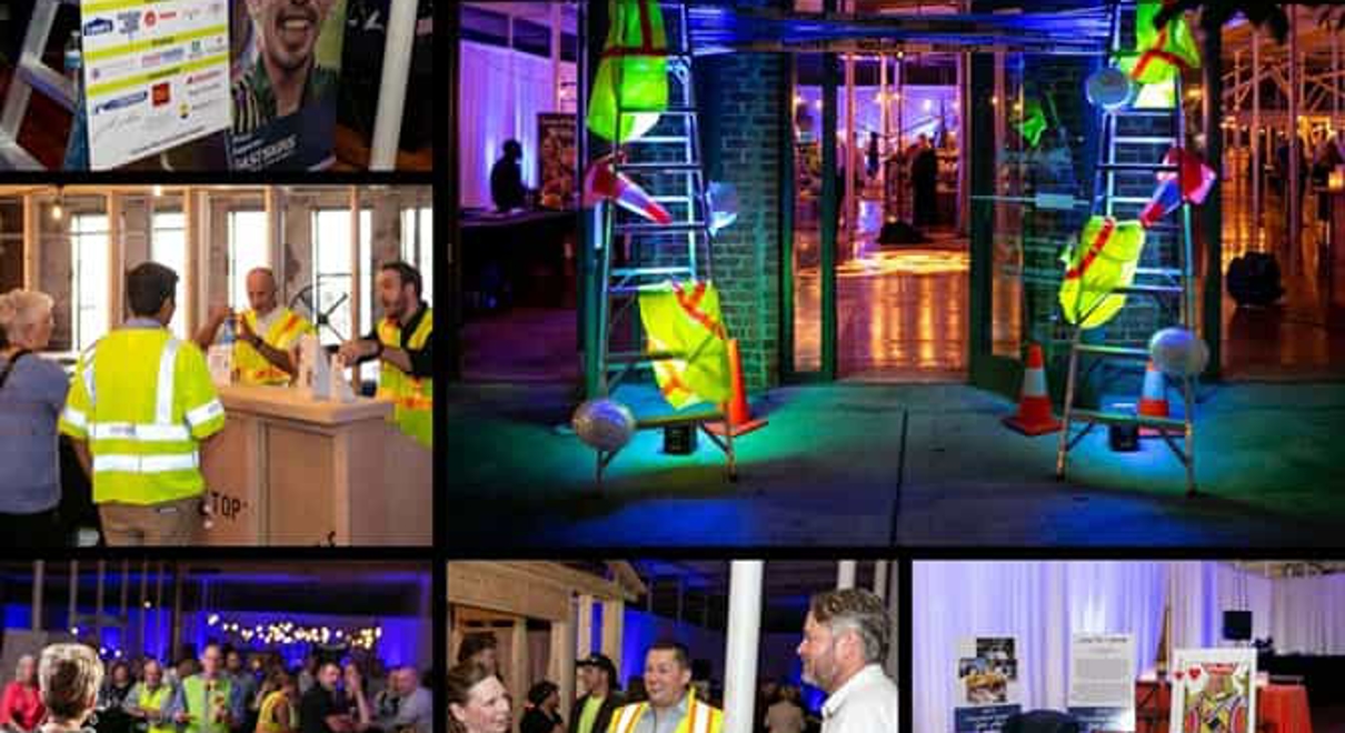 a collage of images from fastsigns of mooresville habitat for humanity event