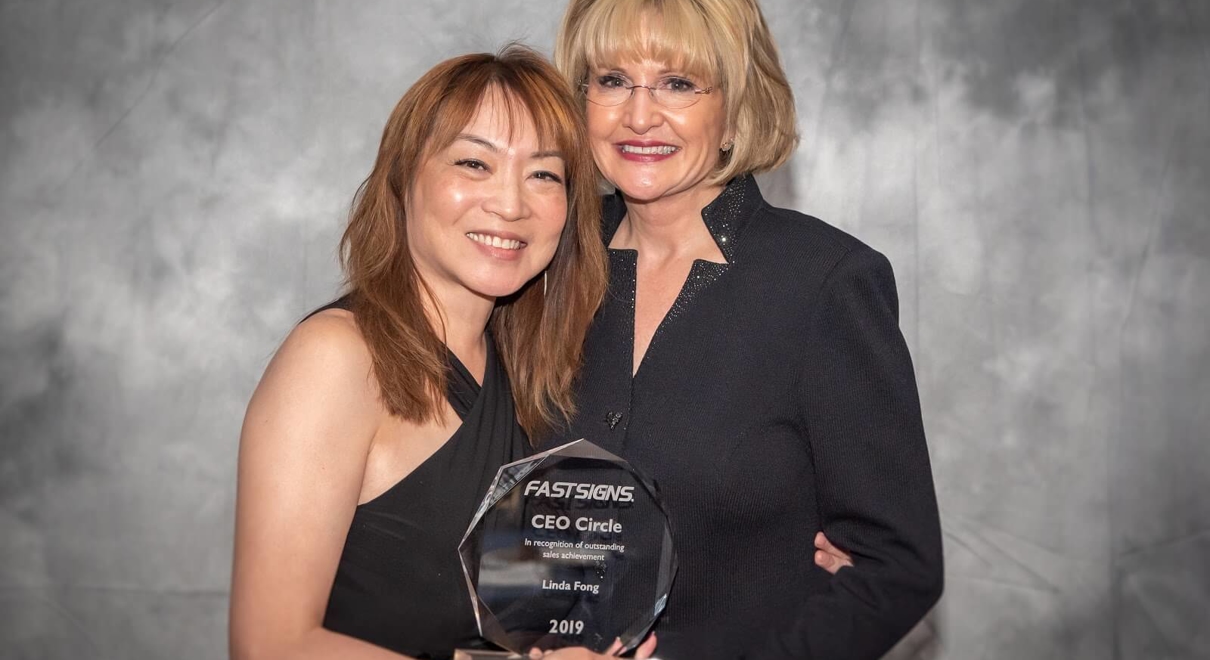 Franchise owner with award