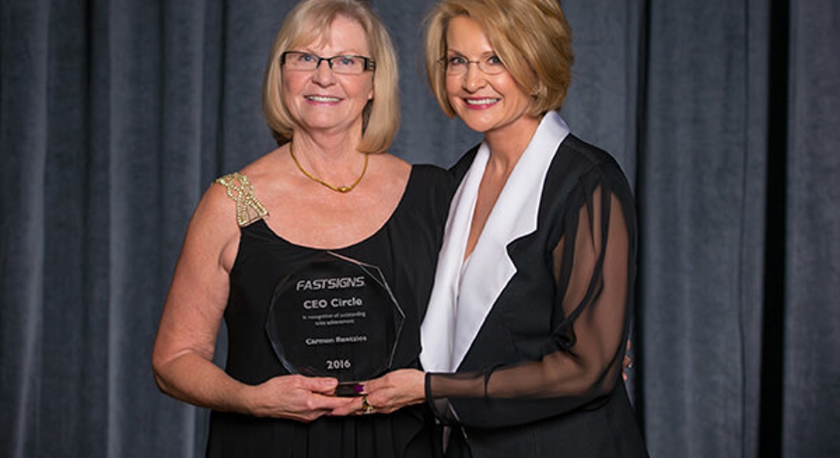 Franchise owner with award
