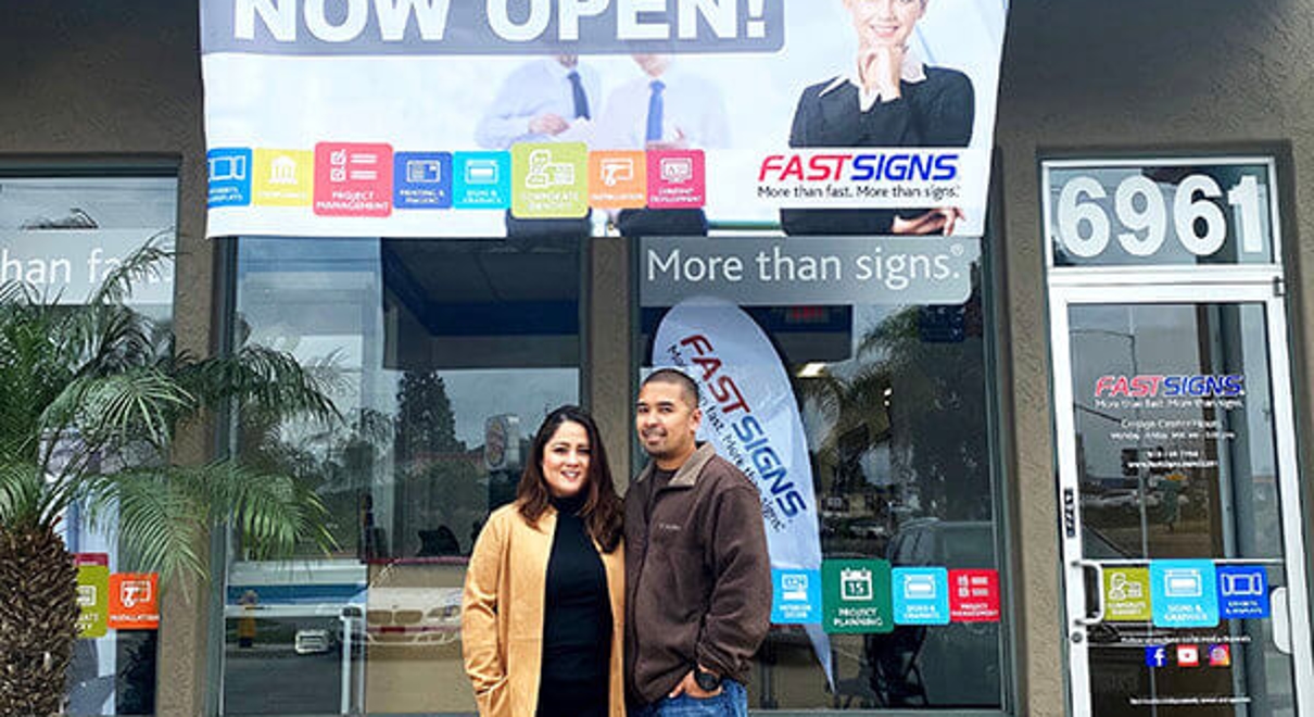 FASTSIGNS® of Lemon Grove - La Mesa franchisees Cheryl and Jayson Aurelio