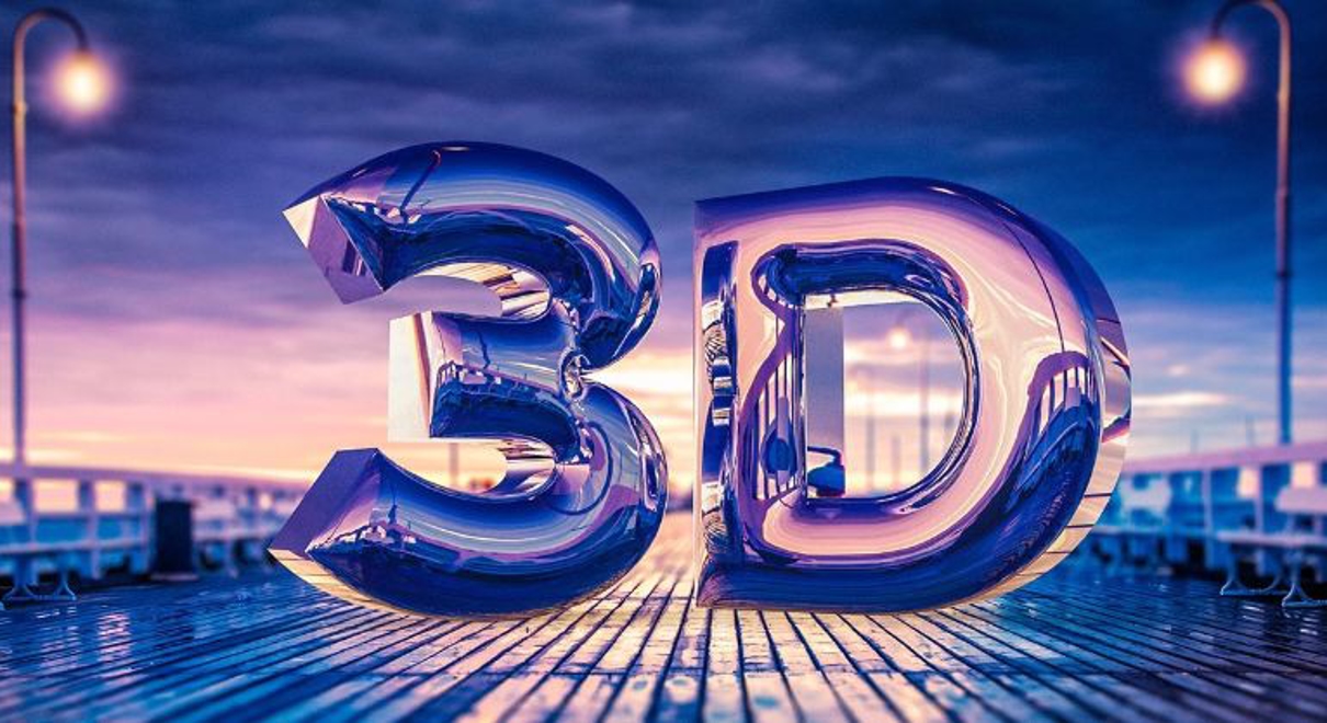 three dimensional letters say "3D"
