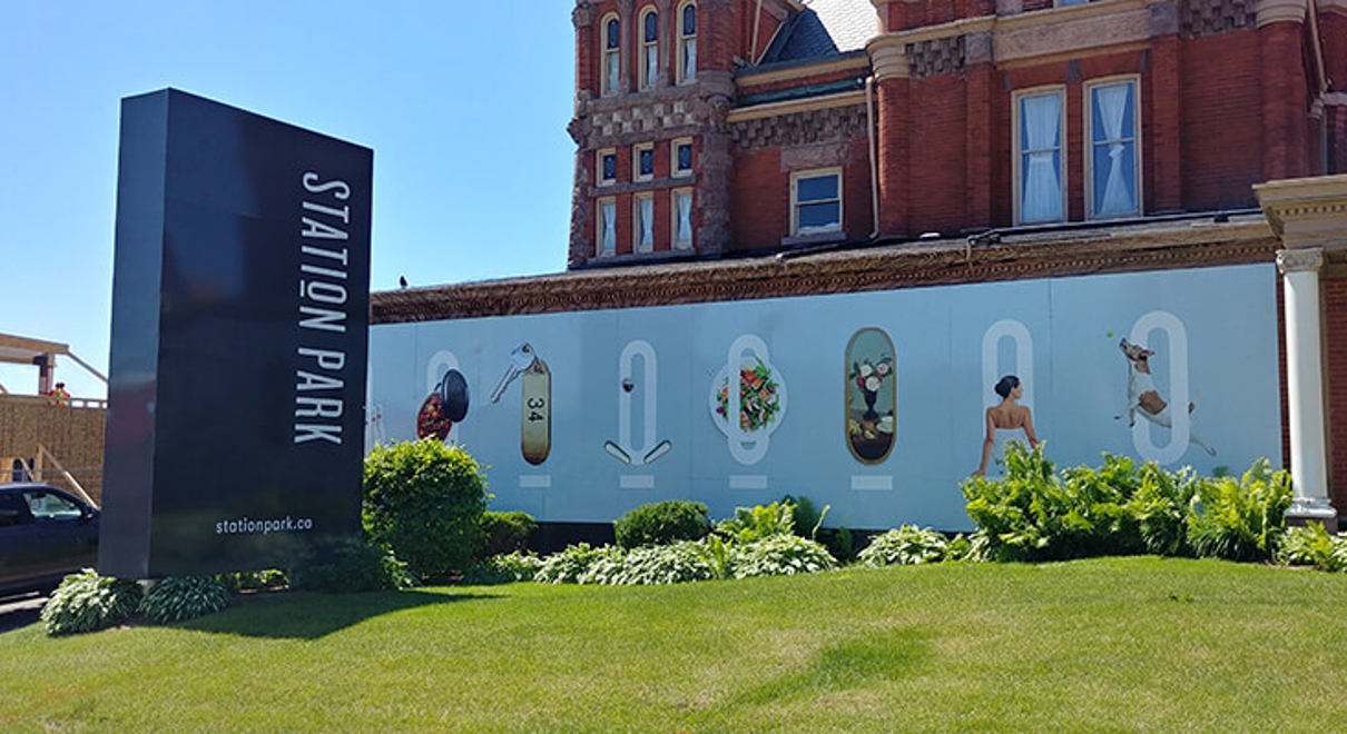 Station Park signage and custom wall graphics