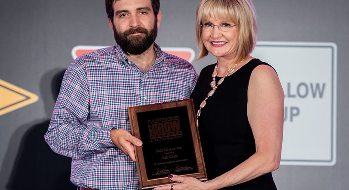 Franchise owner with award