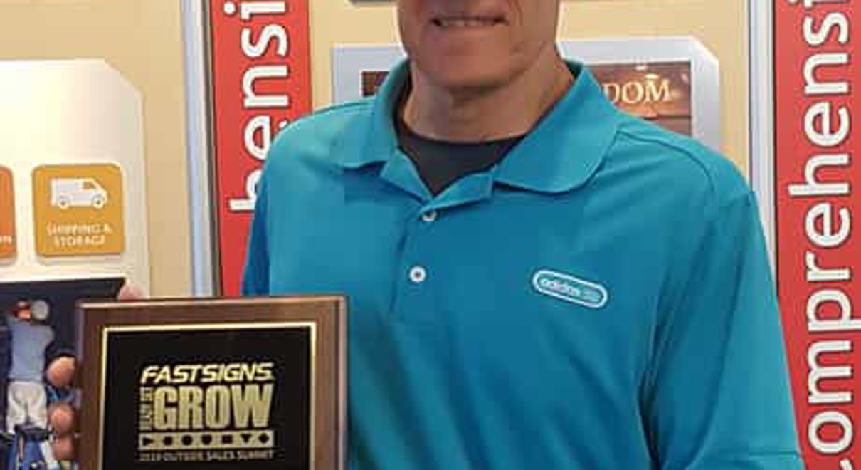 Tony Mauriello with his Gold Sales Award