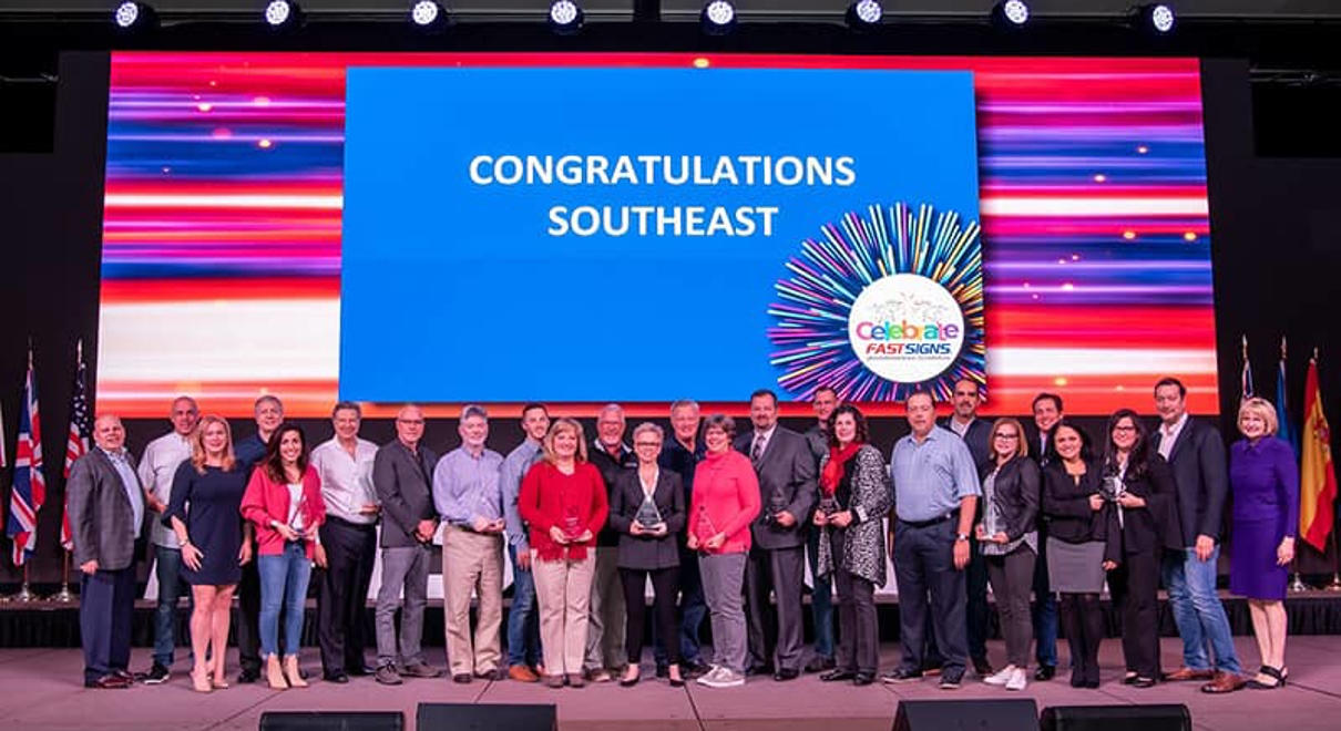 FASTSIGNS of Pembroke Pines is celebrated at a fastsigns convention