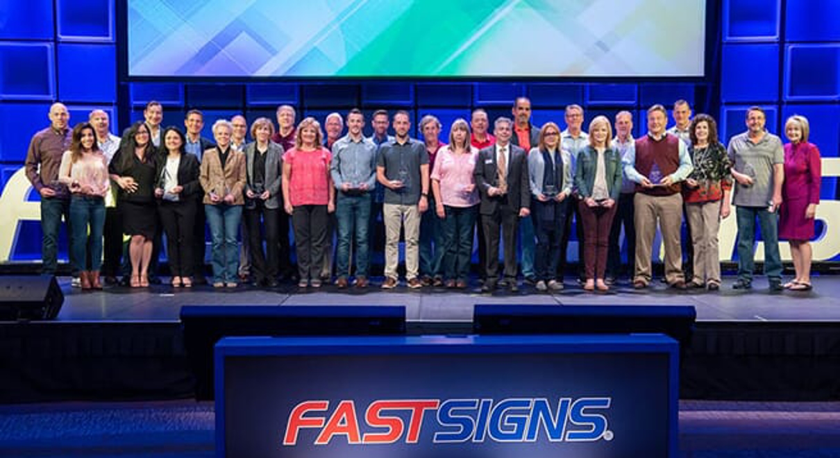 FASTSIGNS of Pembroke Pines is celebrated at a fastsigns convention