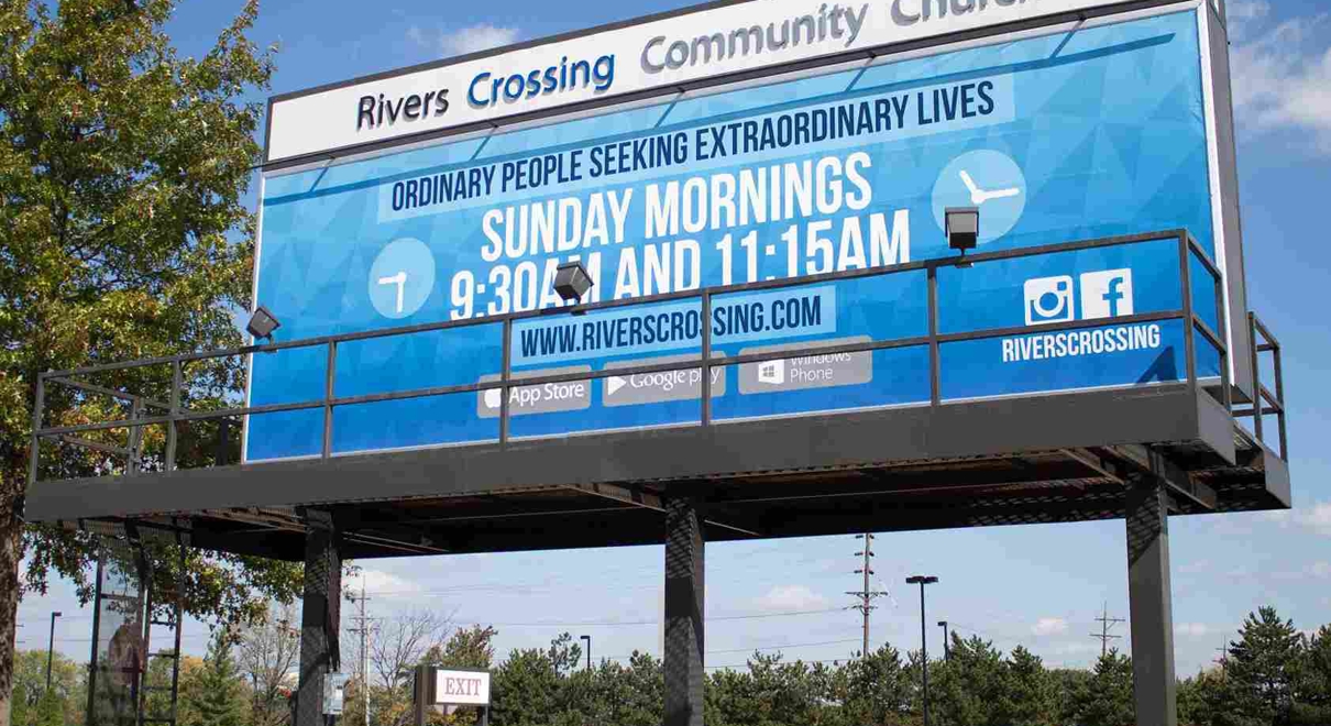 River Crossing Community Church billboard