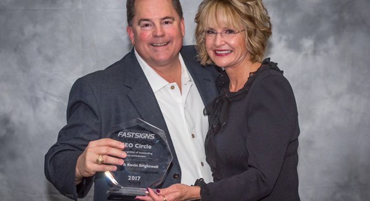 Franchise owner with award