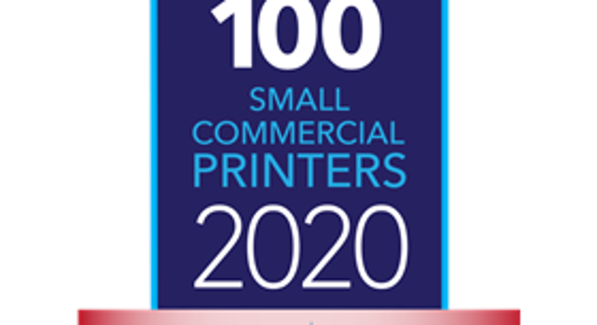an award for top 100 small commercial printers