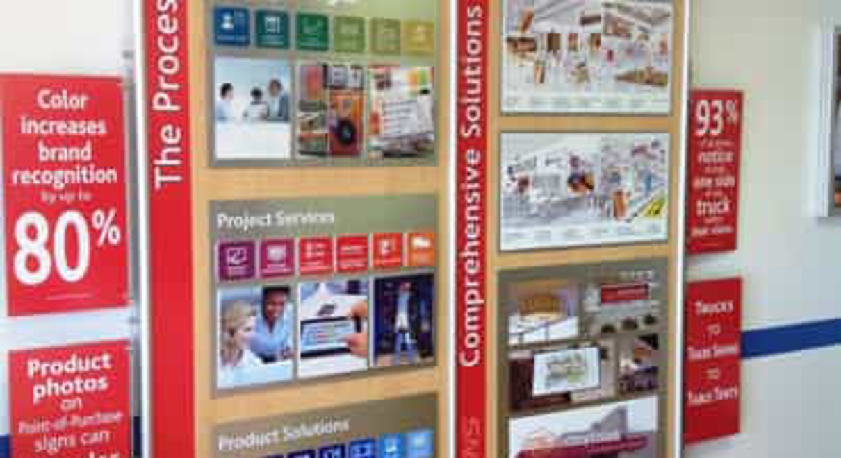 The design and materials center of a fastsigns store