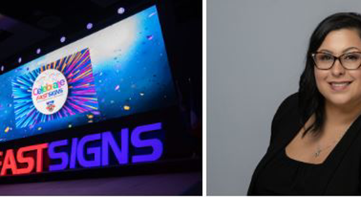 Fastsigns signage and Carmen Ruiz