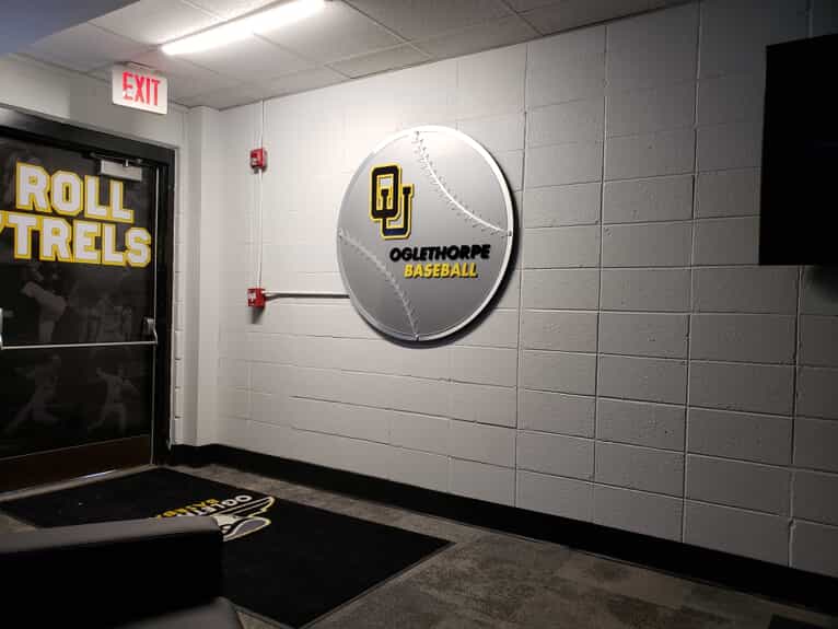 Oglethorpe Baseball Dimensional Letters