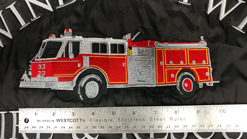 Firetruck embroidery design