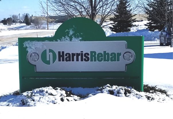 Exterior monument sign for HarrisRebar