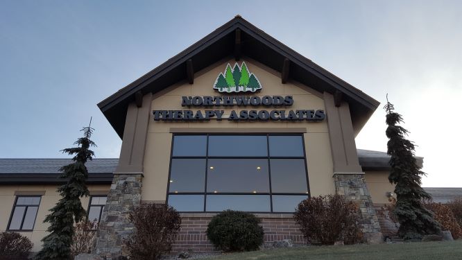 Exterior channel letters for Northwoods Therapy Associates