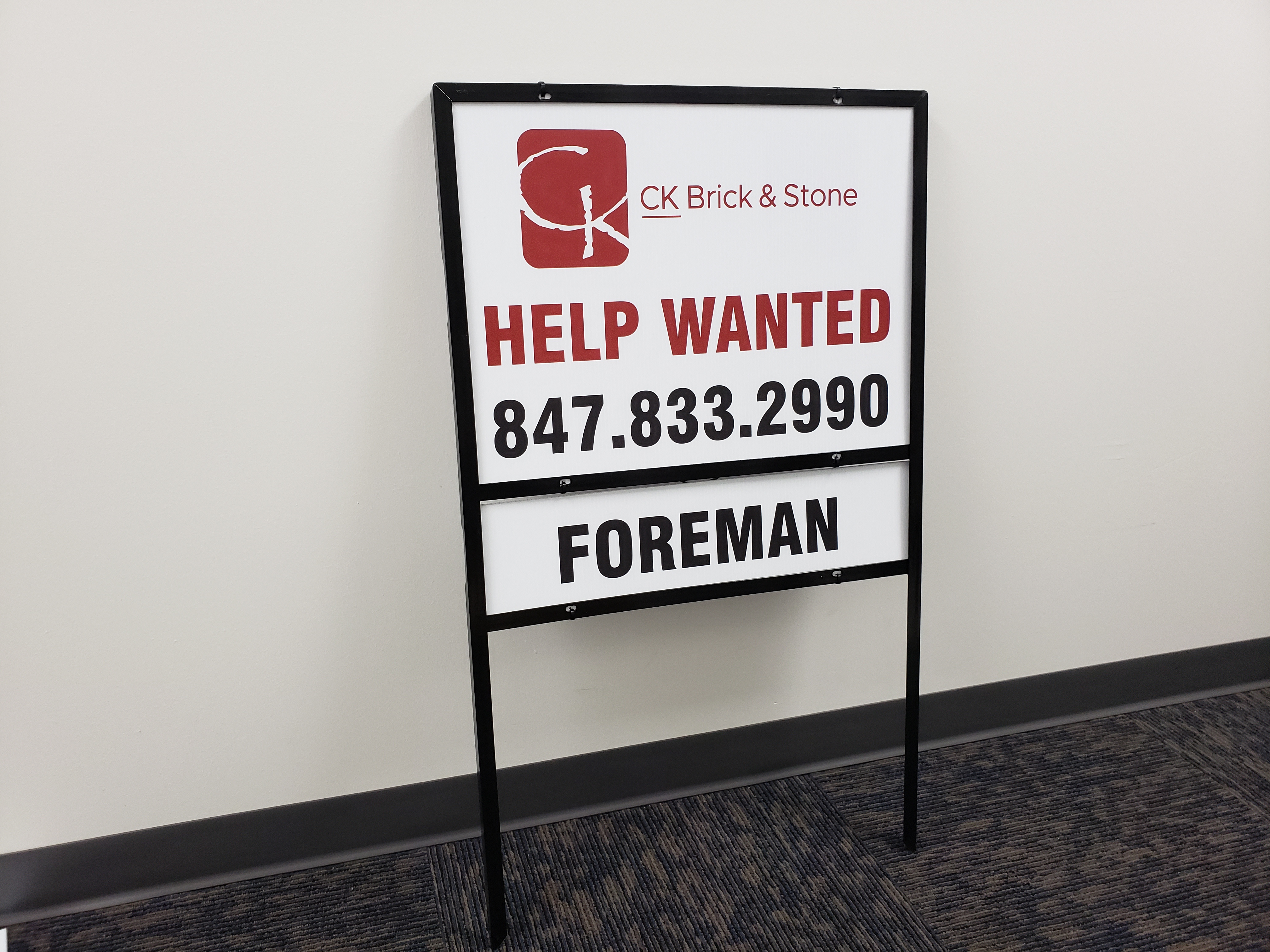 Help Wanted yard sign