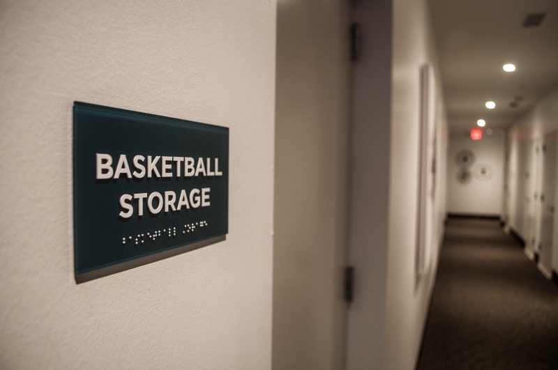 Evolve Basketball Storage Sign