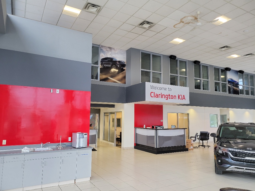 Clarington Kia Interior Signage