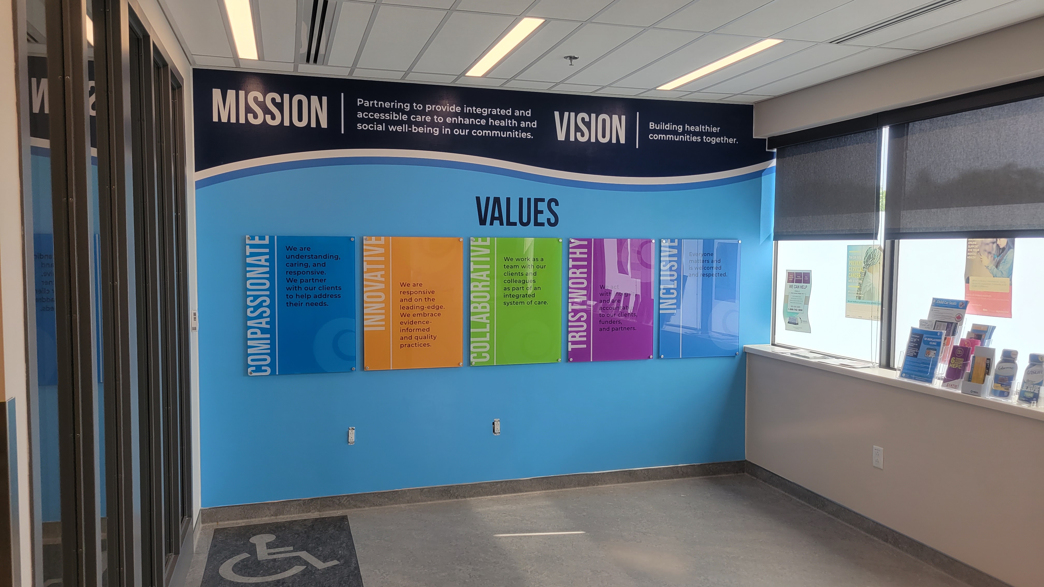 Company Values Acrylic Standoff Sign
