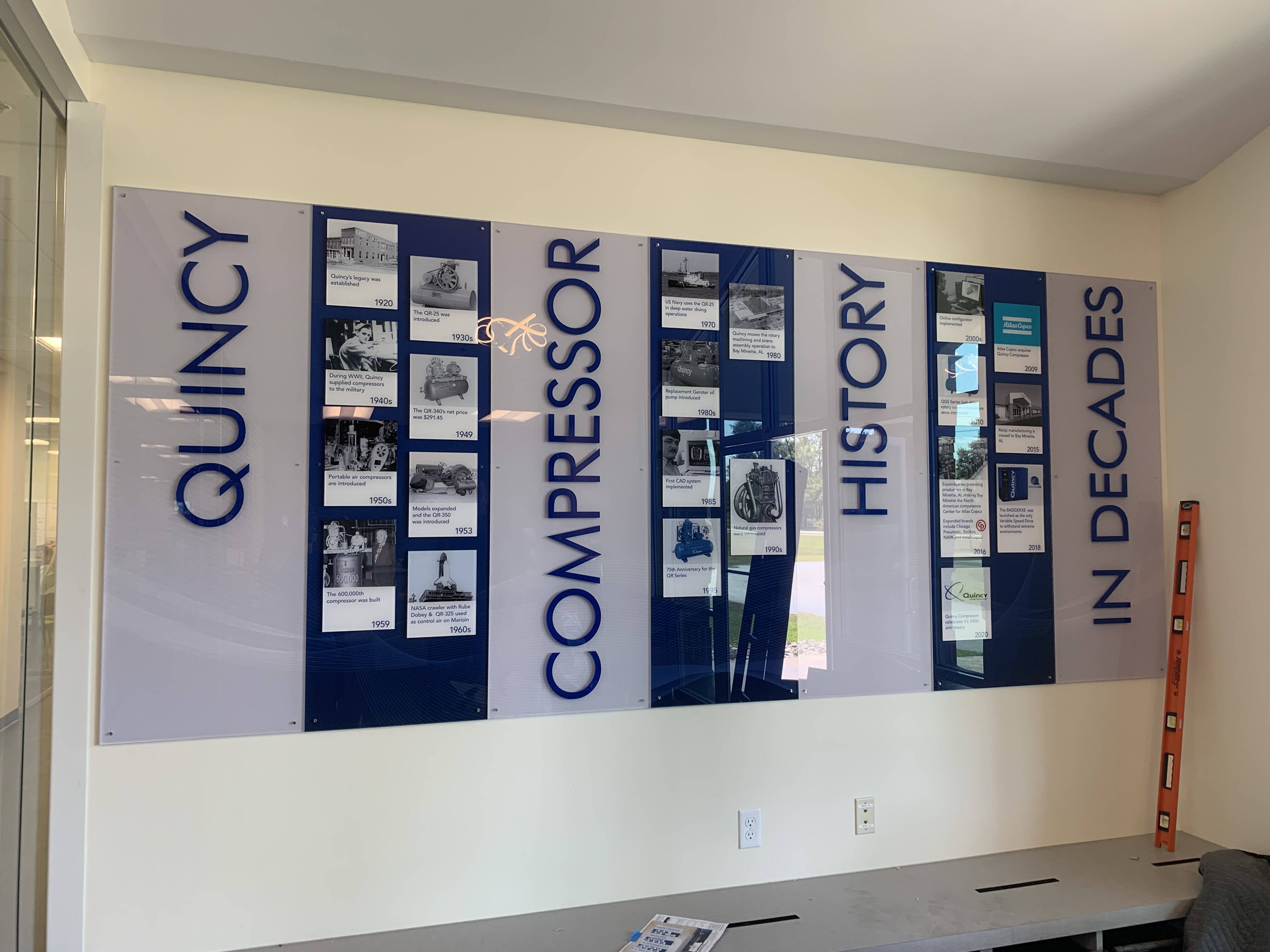 Quincy Compressor Manufacturing Signage
