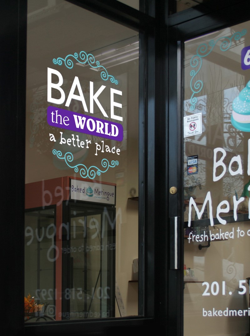 Baked Meringue Window Sign