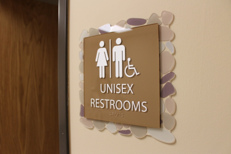 Stepping Stone Support Center Unisex Restroom Sign