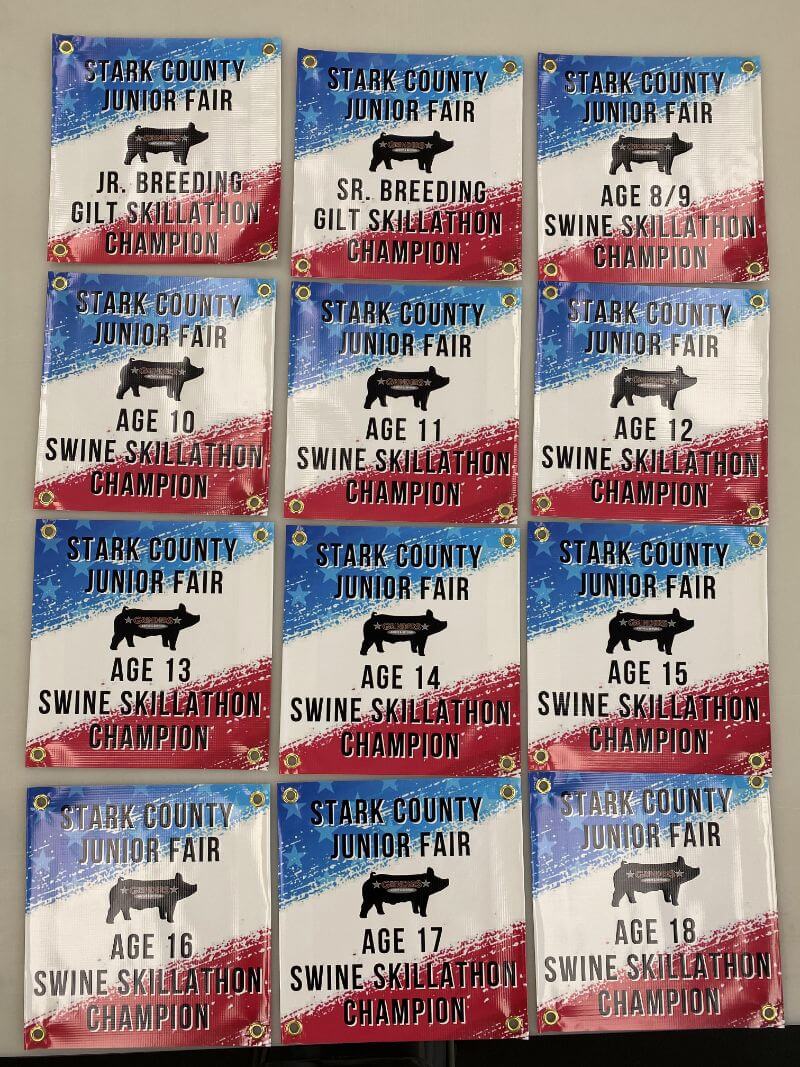 Stark County Junior fair banner display on the wall