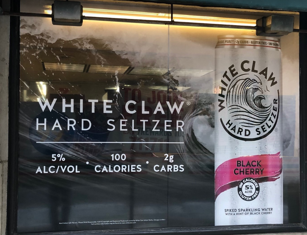 White Claw Window Graphic