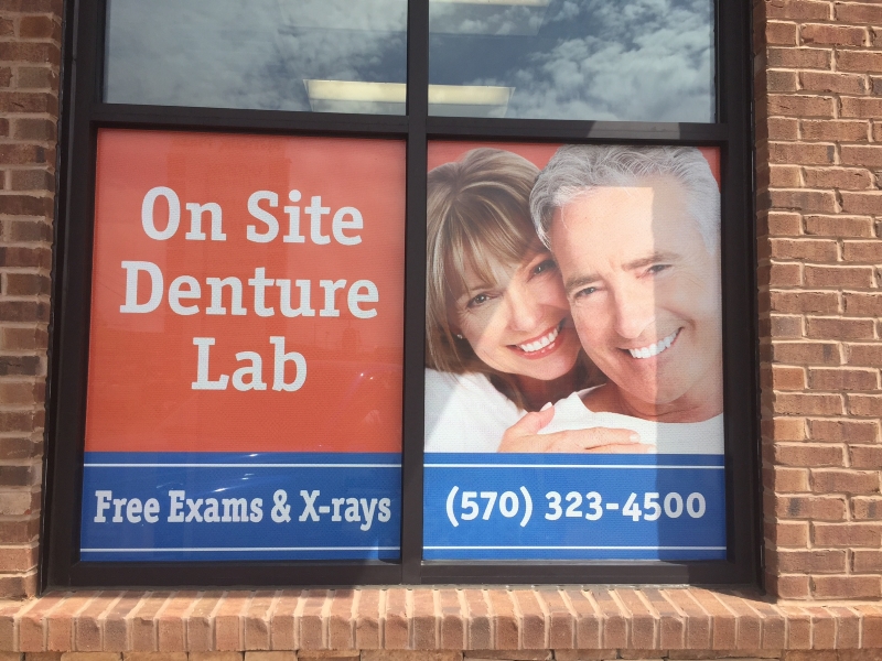 Dental Dentures Window Wrap