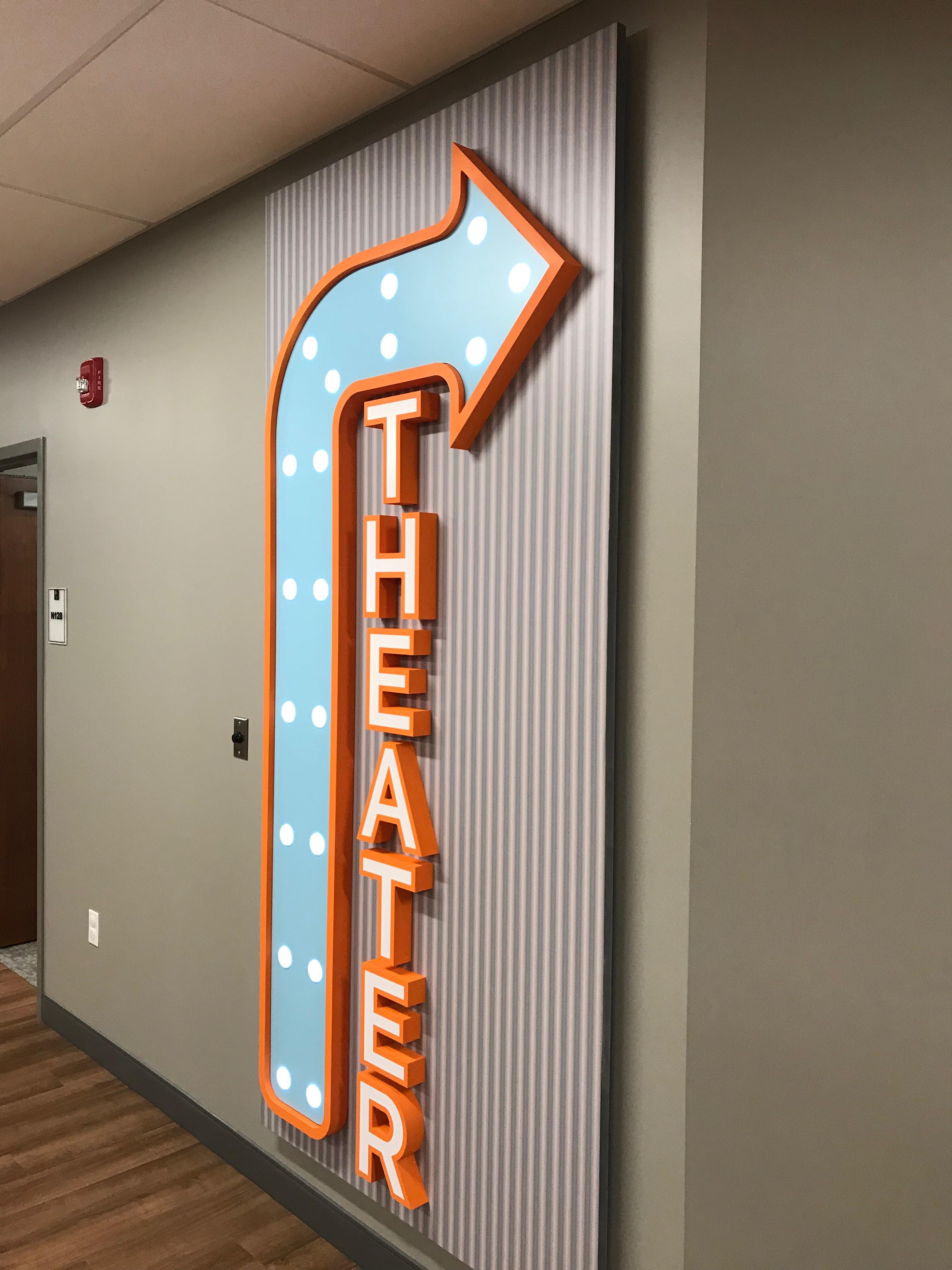 Gathering Point Church Theater Sign