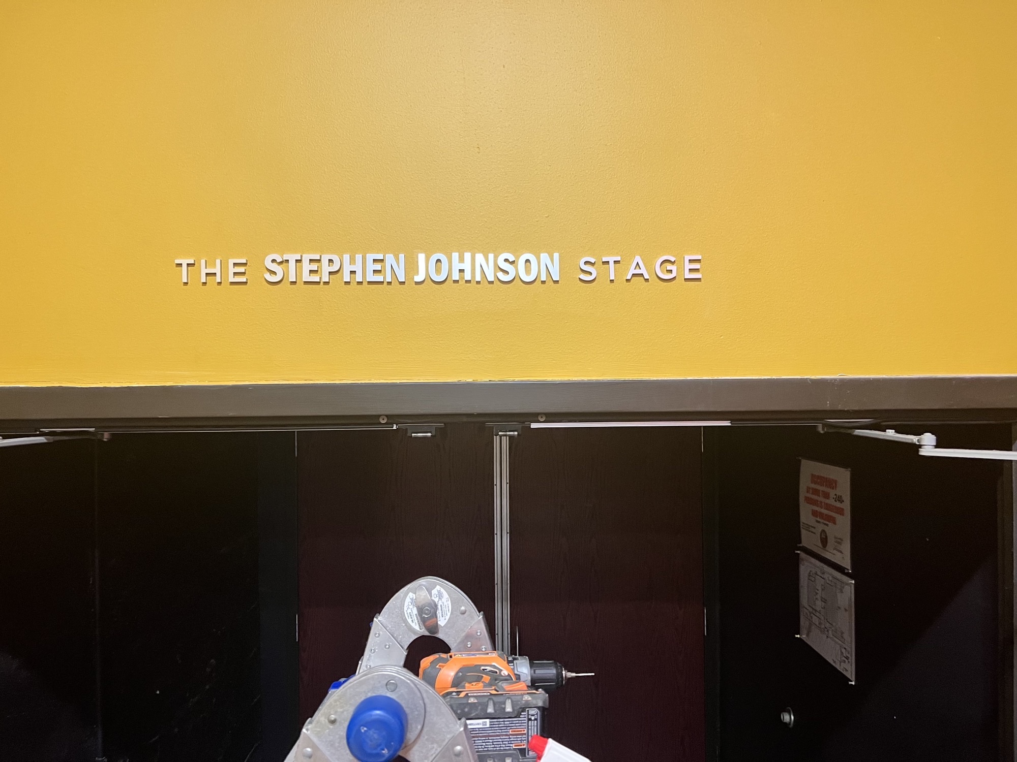 Stephen Johnson Stage Interior Signage