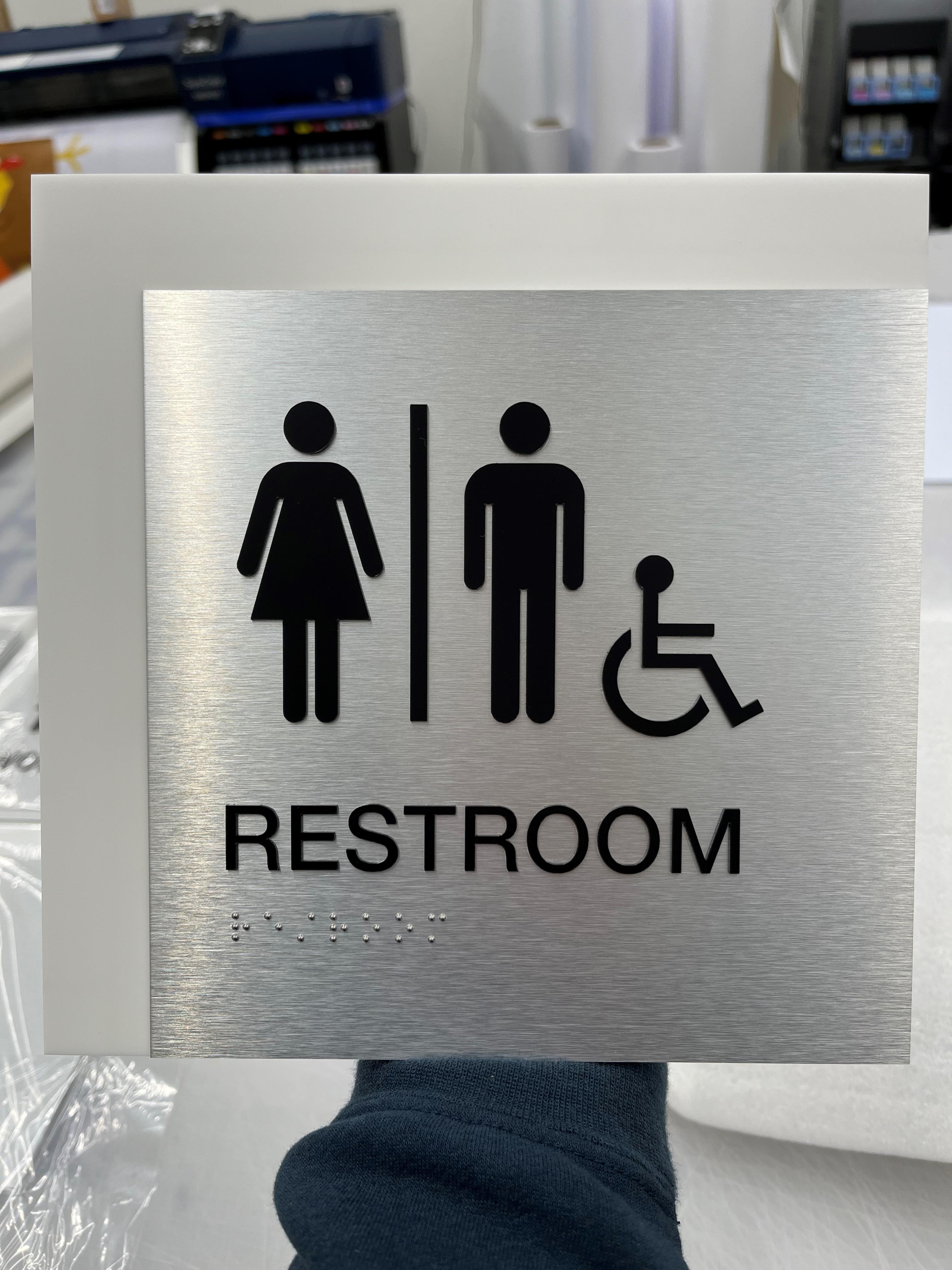 Restroom Wayfinding Sign
