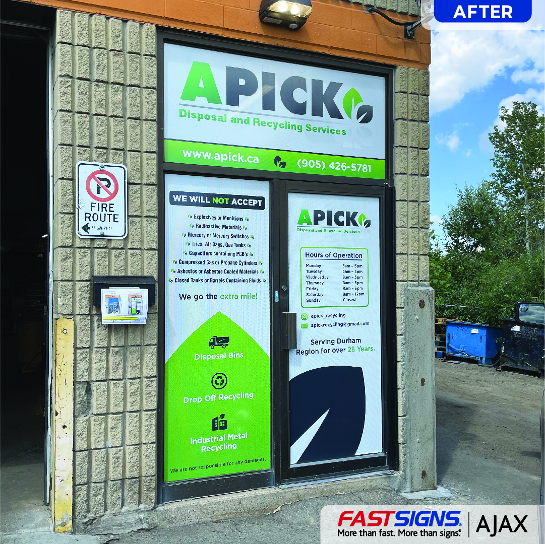 APick Recycling Window Graphics