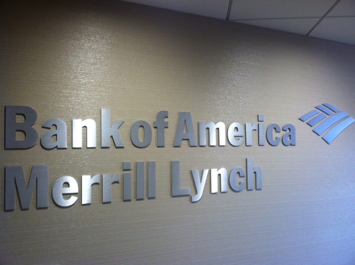 Interior Business Sign for Bank of America 