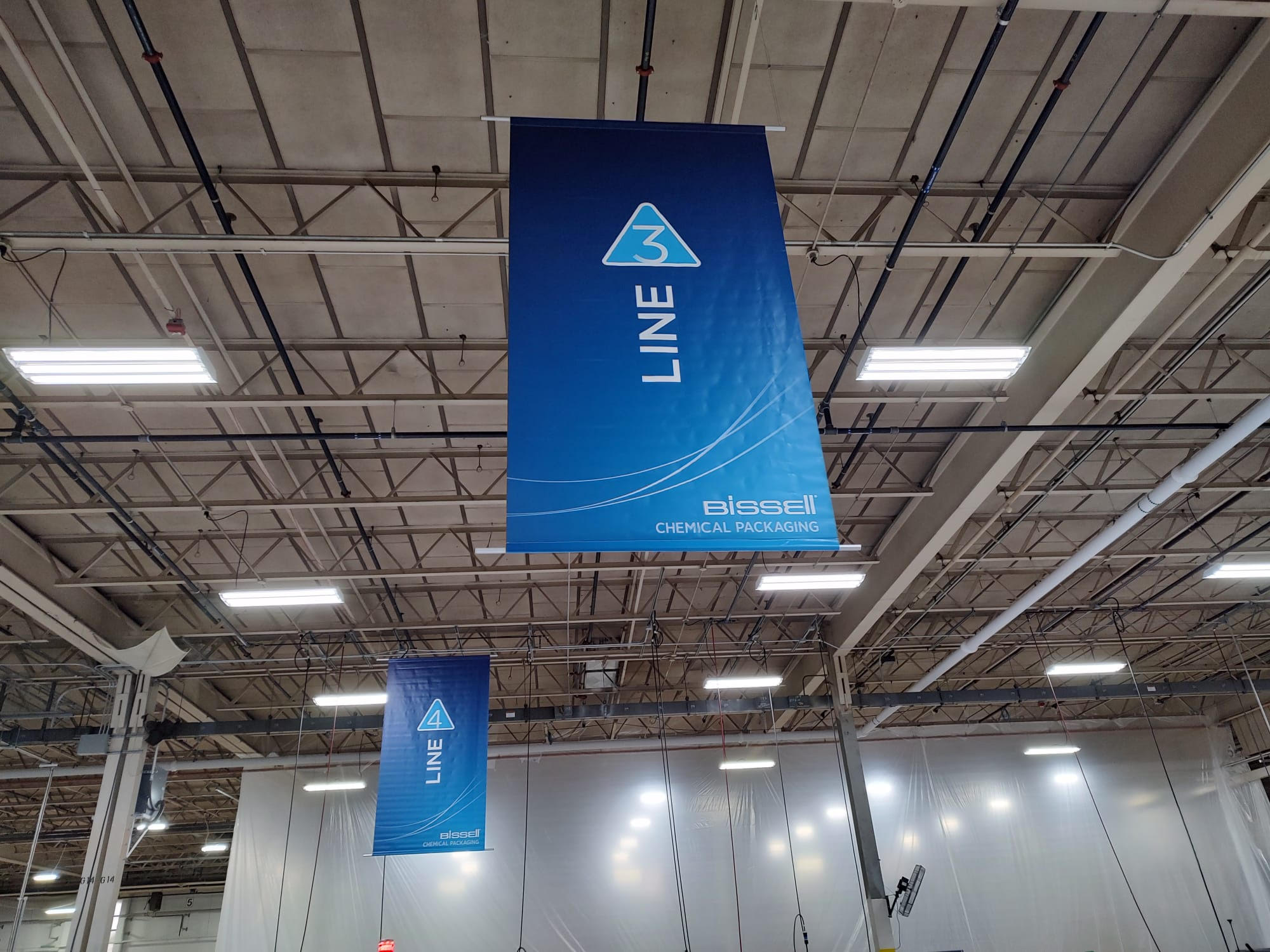 Hanging Banner for Bissell Chemical Packaging 