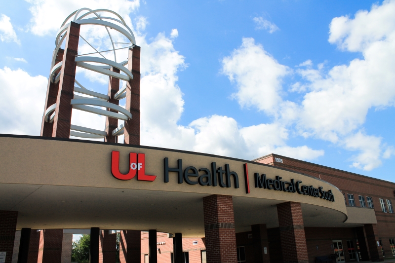 UofL Health Medical Center Outdoor Entrance Signage