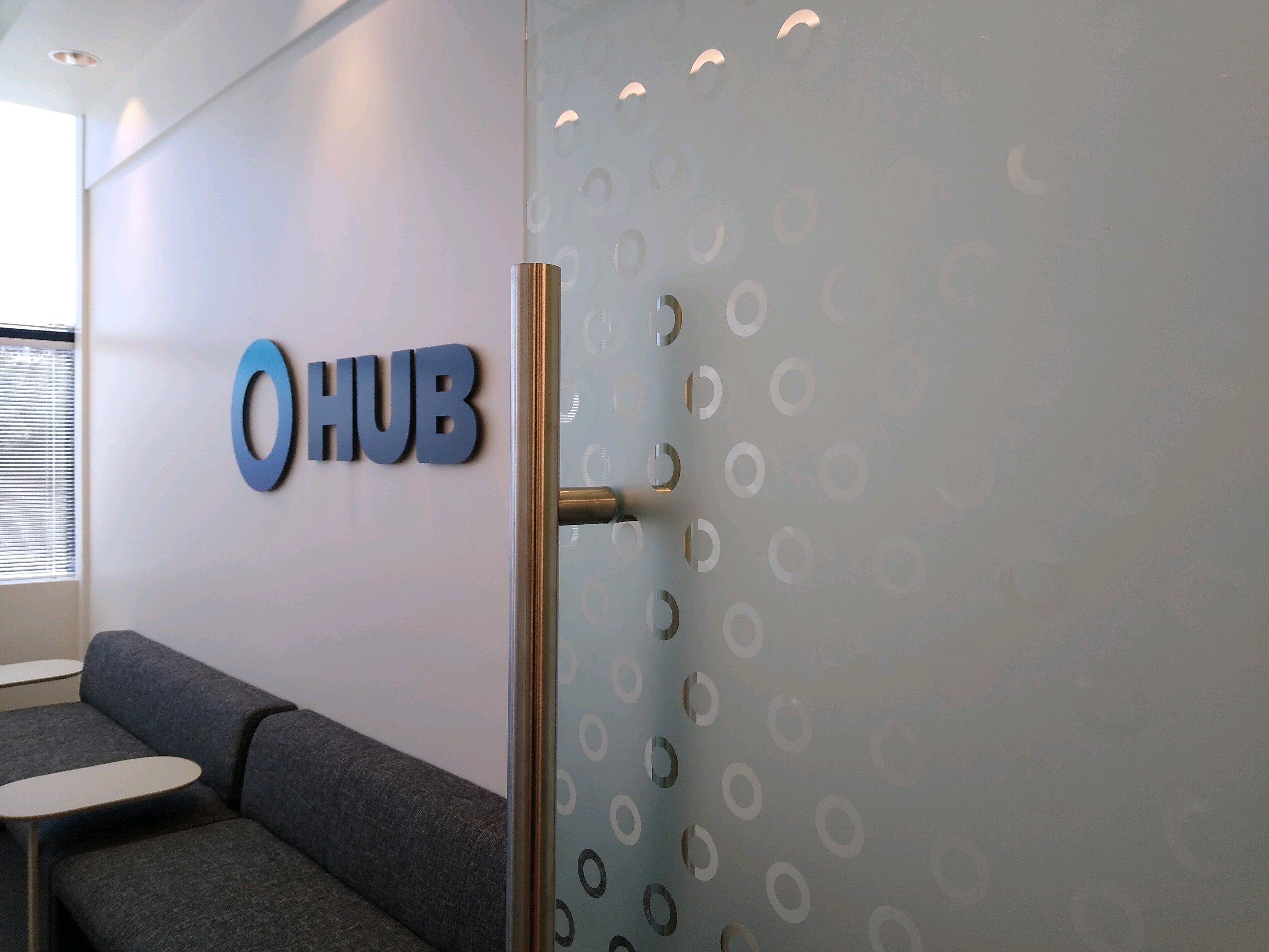 Dimensional Logo With Frosted Door Vinyl Interior Signage