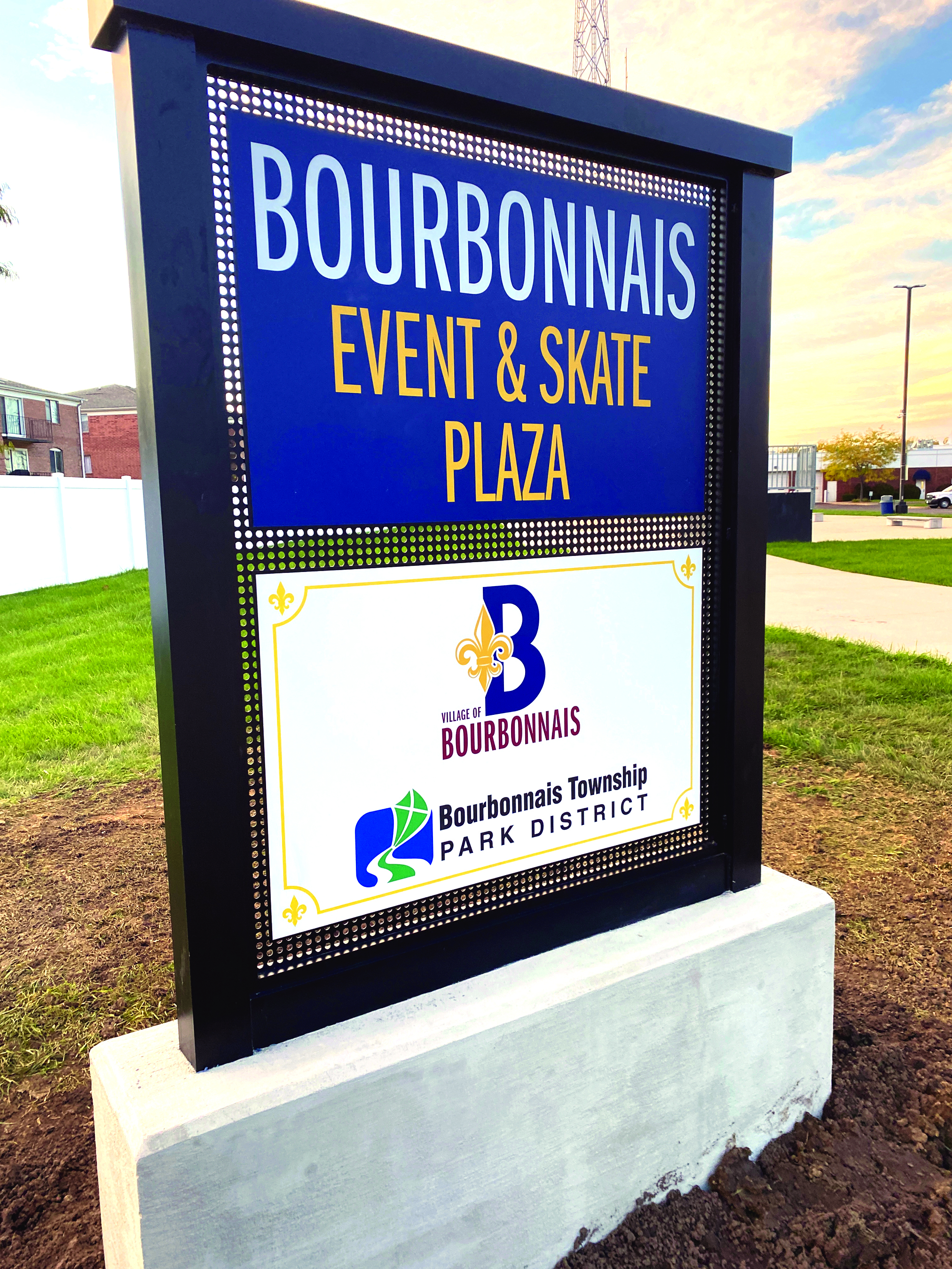 exterior sign for The Village of Bourbonnais