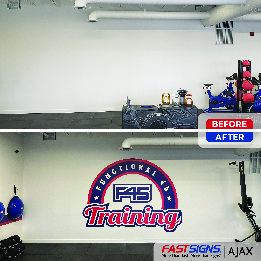 F45 Before and After Wall Graphics