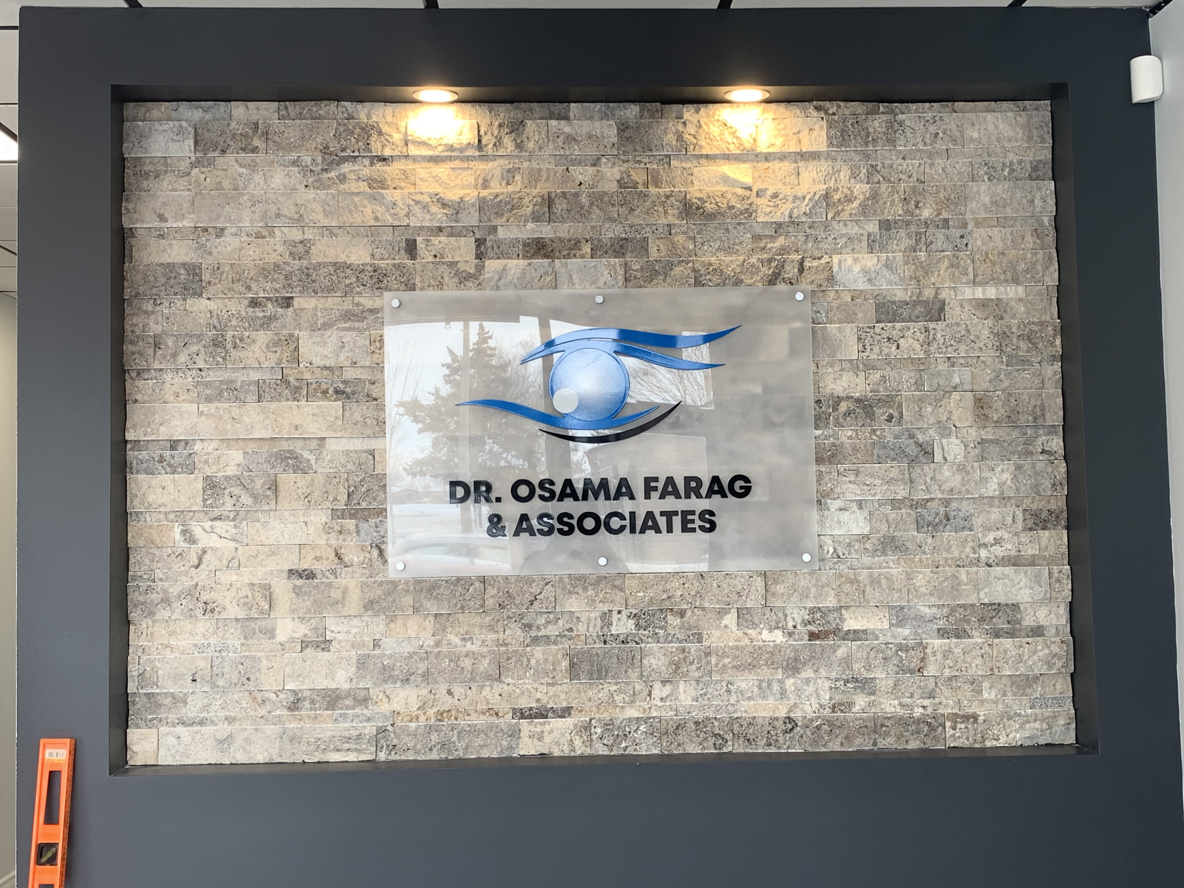 Dr. Osama Farag & Associates Acrylic Standoff Sign